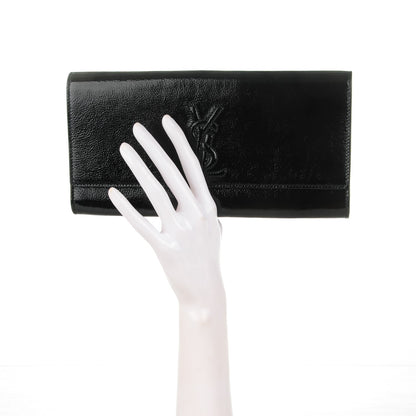 Saint Laurent Textured Patent Monogram Small Belle De Jour Clutch Black 2 of 7