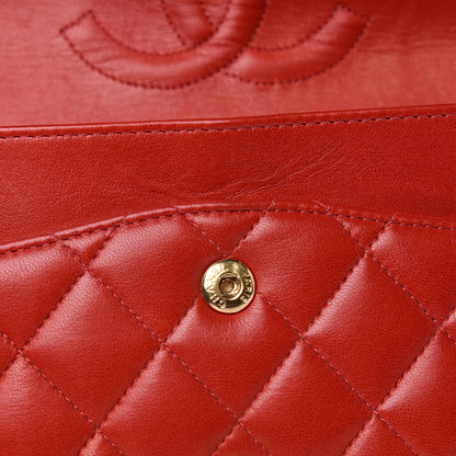 Chanel Lambskin Quilted Medium Double Flap Red 19 of 19
