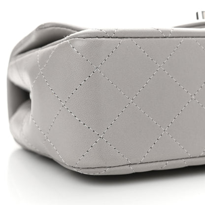 Chanel Lambskin Quilted Mini Rectangular Flap Grey 9 of 11