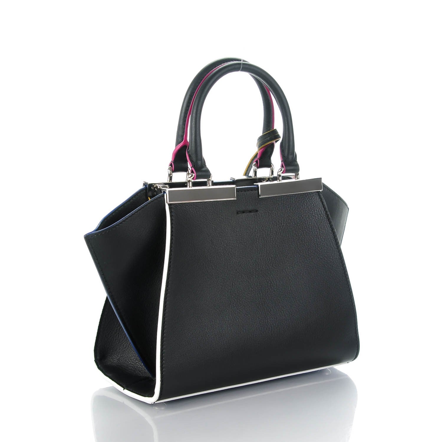 Fendi Vitello Dolce Mini 3Jours Tote Black 3 of 7