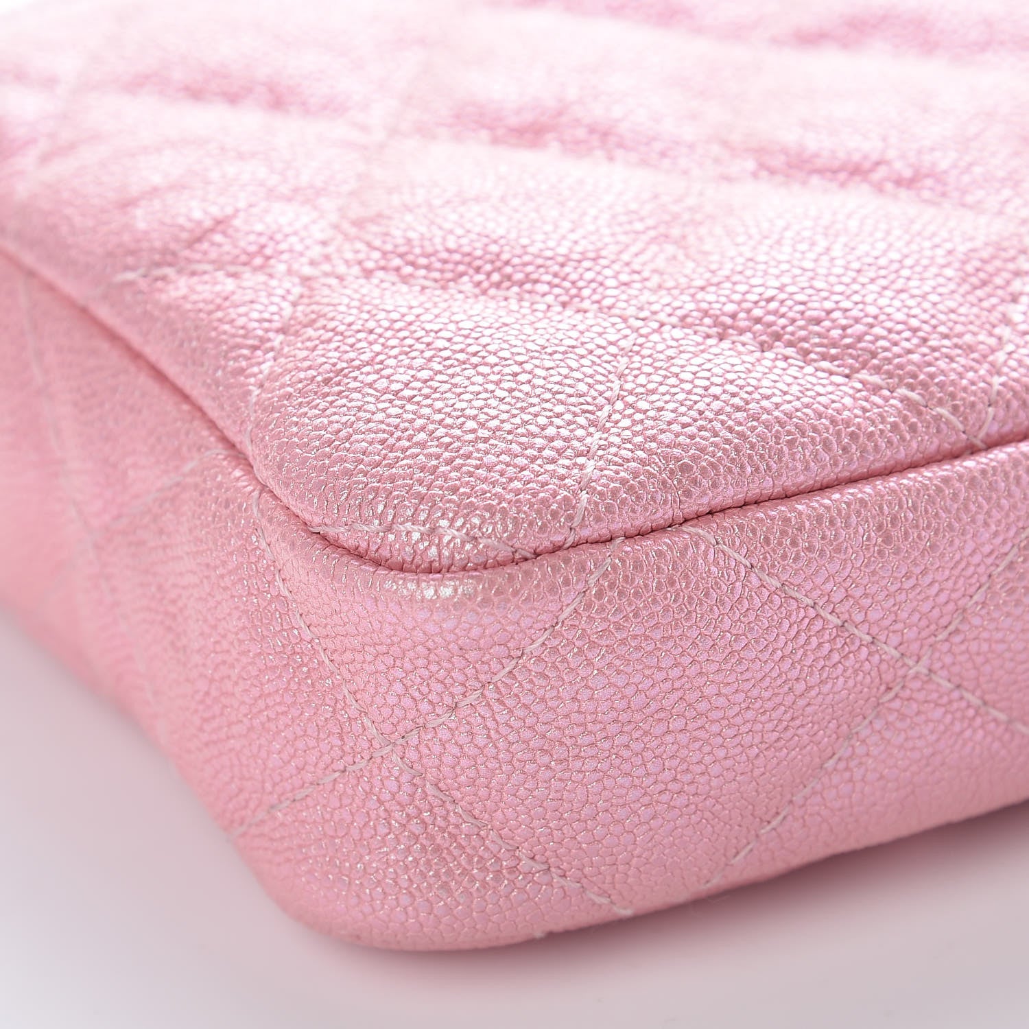 Chanel Iridescent Caviar Quilted Small Clutch With Chain Pink 20 of 22