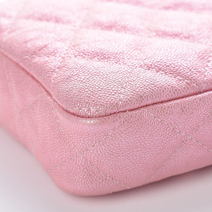 Chanel Iridescent Caviar Quilted Small Clutch With Chain Pink 20 of 22