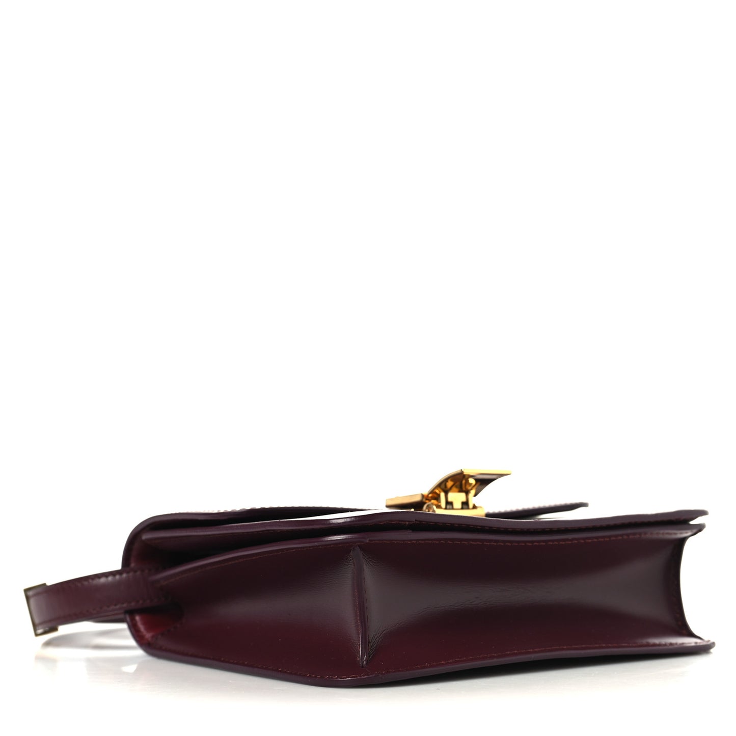 Box Calfskin Small Classic Box Flap Bag Burgundy