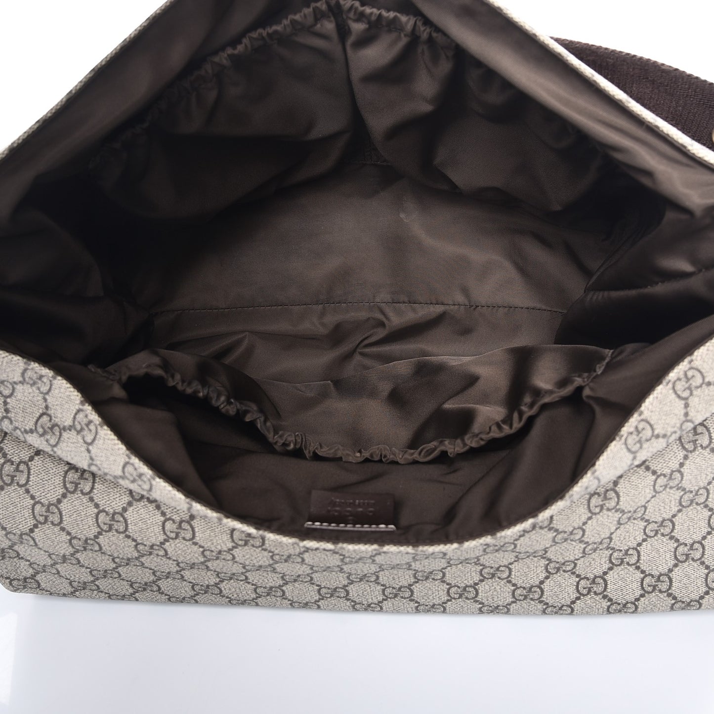 GG Plus Monogram Messenger Diaper Bag Dark Brown
