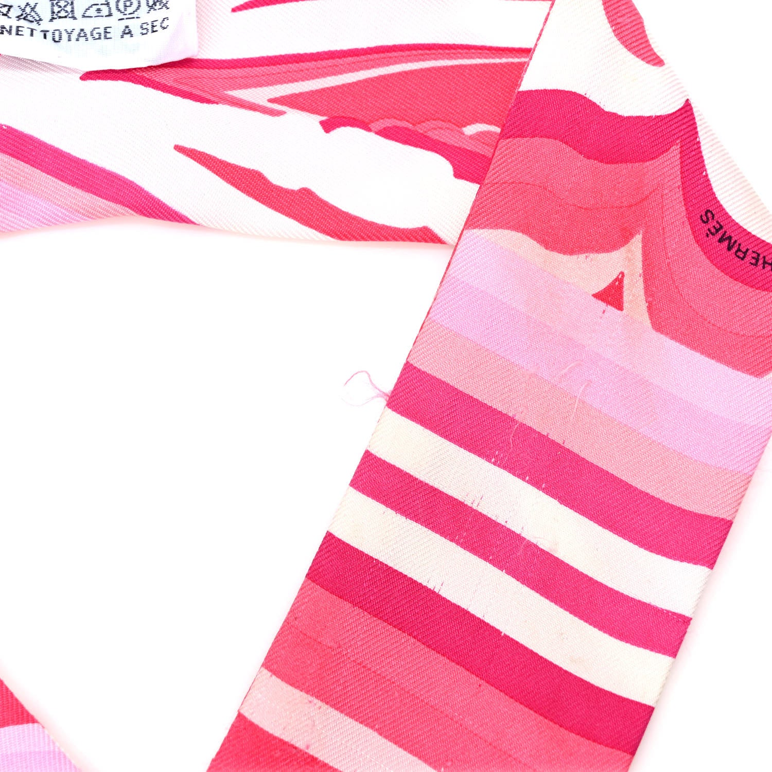 Hermes Silk Brides De Gala Shadow Twilly Rose White Fuchsia 4 of 4