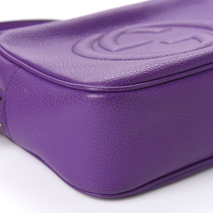 Gucci Pebbled Calfskin Small Soho Disco Bag Shine Purple 6 of 11