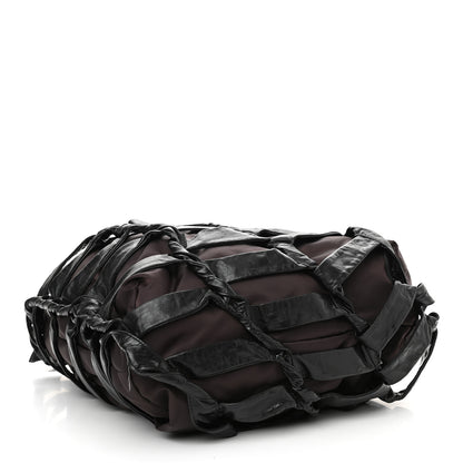 Bottega Veneta Calfskin Nylon Tape Bucket Bag Black 4 of 11