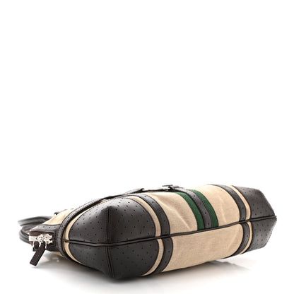 Gucci Canvas Web GG Reins Shoulder Bag Brown 4 of 14