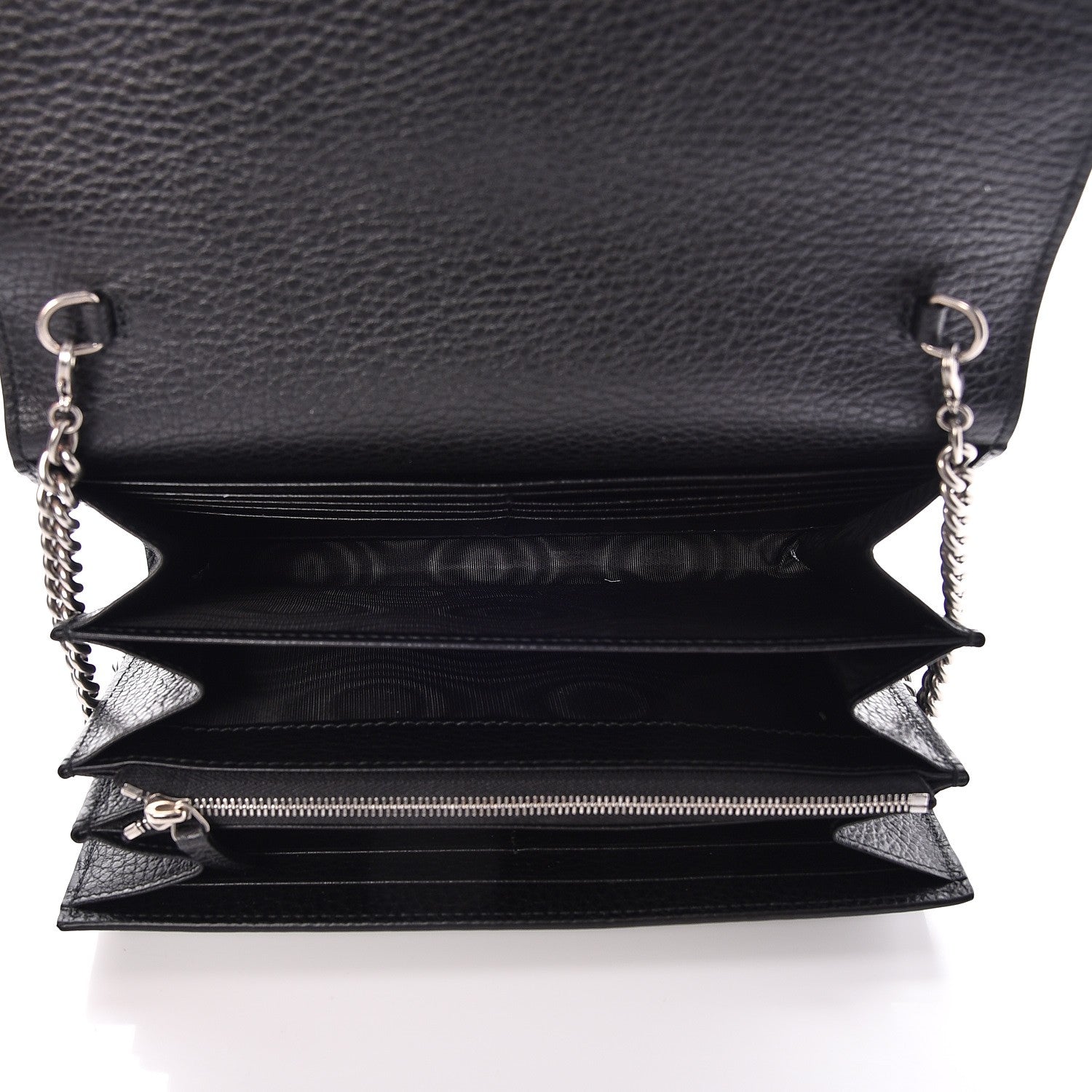 Gucci Calfskin Mini Dionysus Chain Wallet Black 5 of 9
