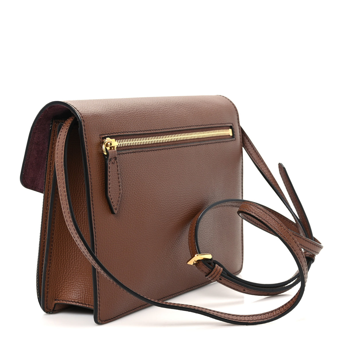 Derby Calfskin House Check Small Macken Crossbody Bag Tan