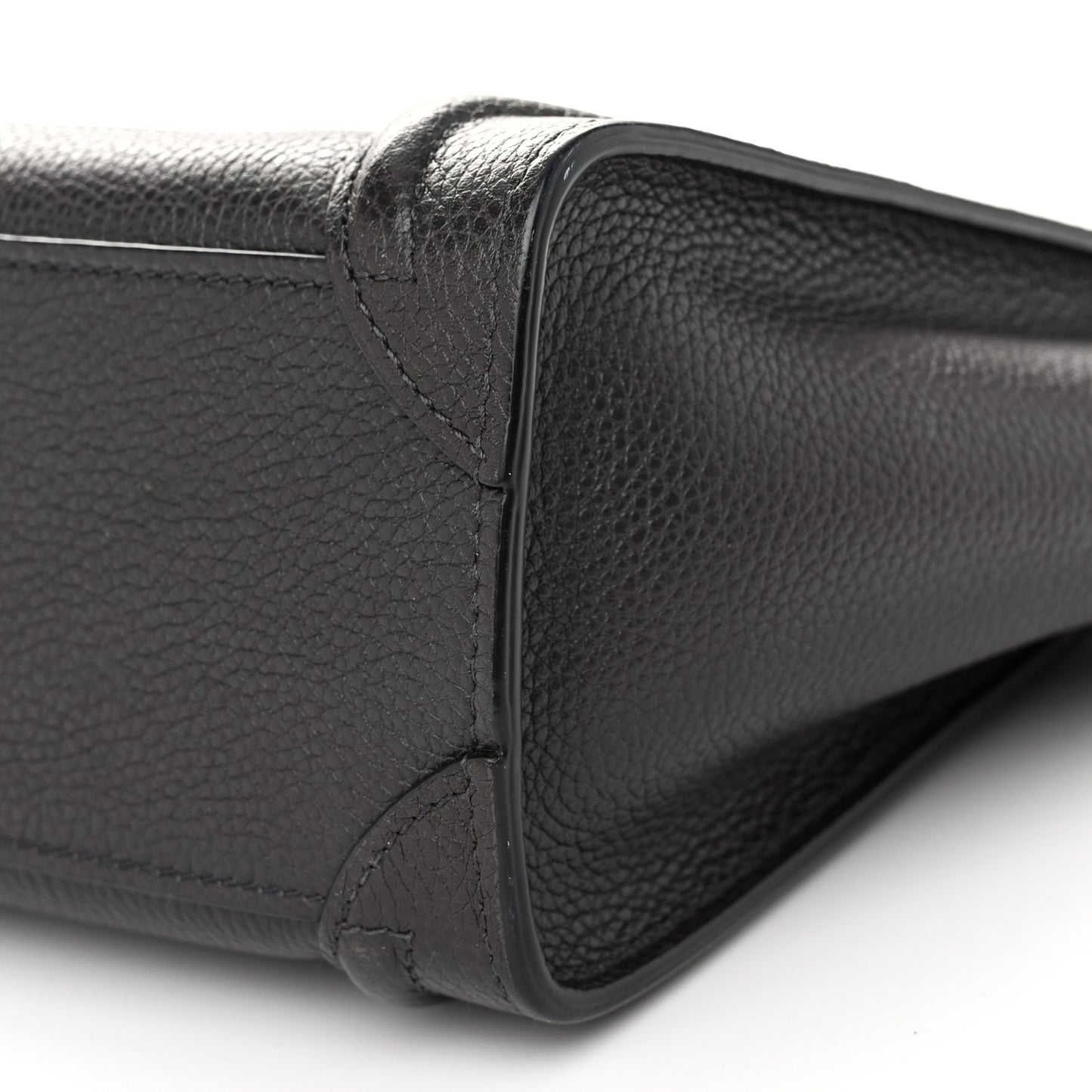 Drummed Calfskin Nano Luggage Liquorice
