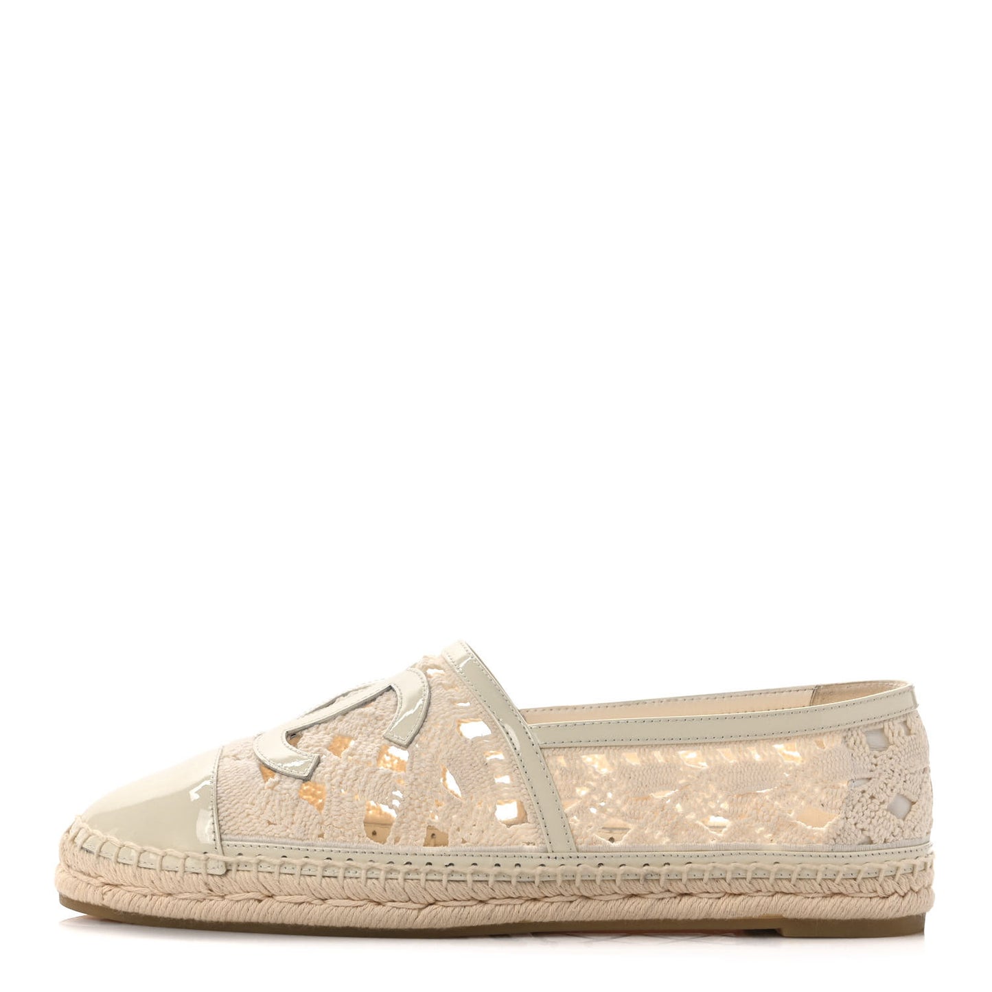Macrame Patent CC Espadrilles 41 Beige Ivory
