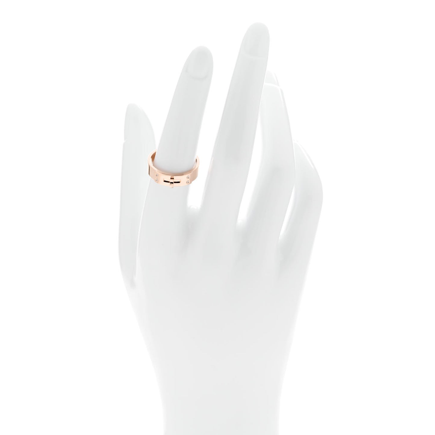 18K Rose Gold Diamond PM Kelly Ring 54 7