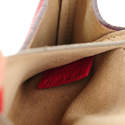 Chloe Grained Lambskin Mini Drew Shoulder Bag Plaid Red 7 of 8