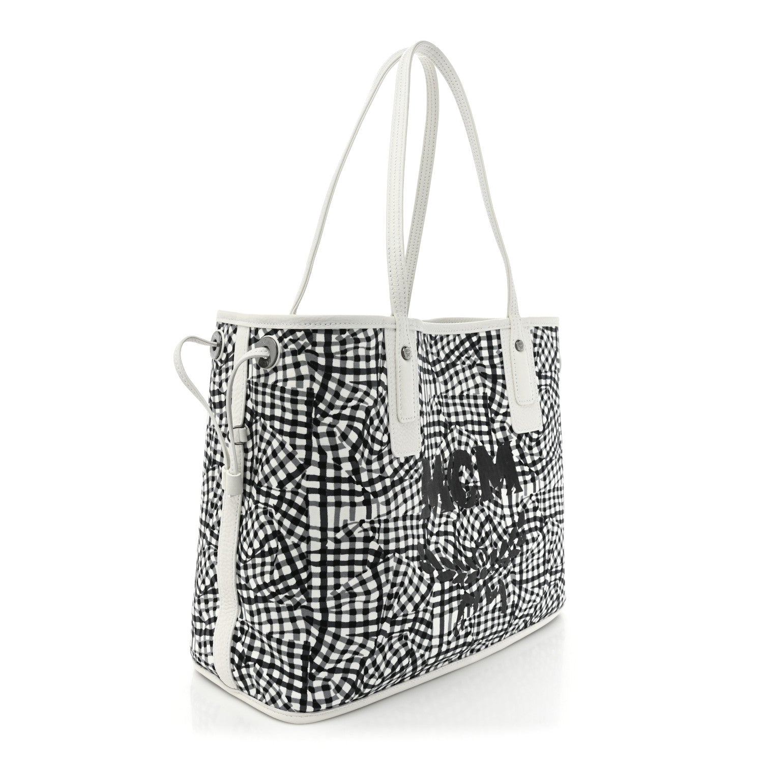 MCM Visetos Medium Liz Reversible Shopper Tote White 5 of 17