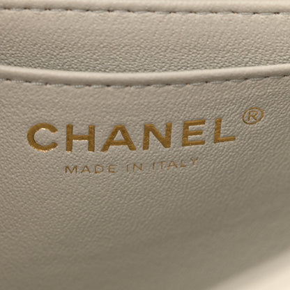 Chanel Lambskin Quilted Mini Rectangular Flap Grey 6 of 11