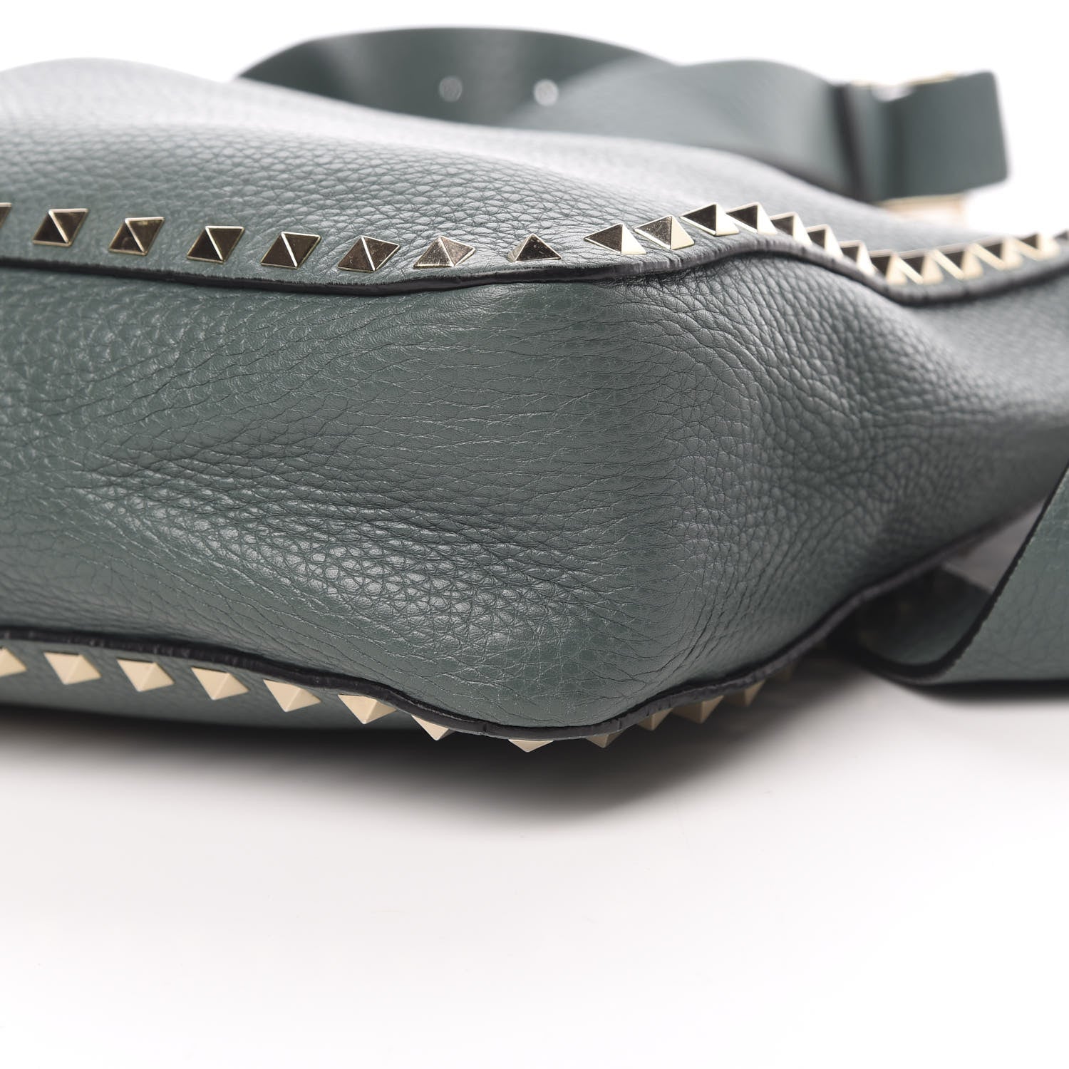 Valentino Garavani Pebbled Calfskin Small Rockstud Flip-Lock Messenger Bag Giada 9 of 12