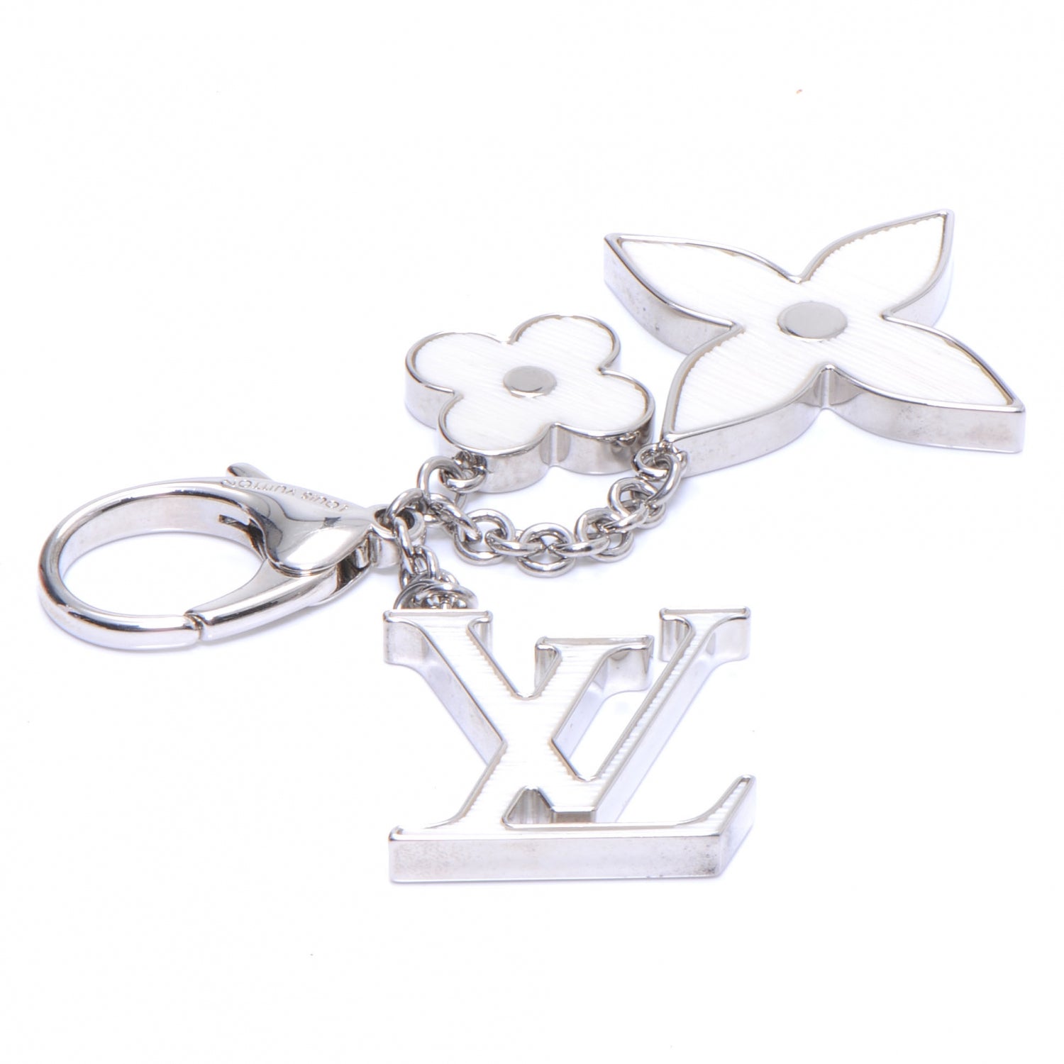 Louis Vuitton Fleur d Epi Bag Charm Ivory 4 of 5