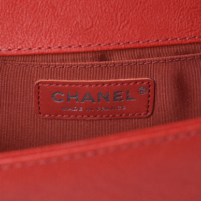 Chanel Calfskin Quilted Medium Top Handle Boy Flap Red 7 of 13