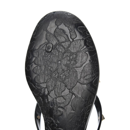 Valentino Garavani PVC Jelly Rockstud Bow Thong Sandals 40 Black 14 of 18