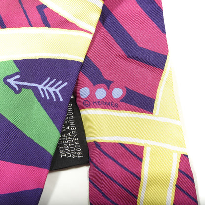 Hermes Silk Jeu de Soie Uniforme Twilly Fuchsia Rouge Multi 3 of 5
