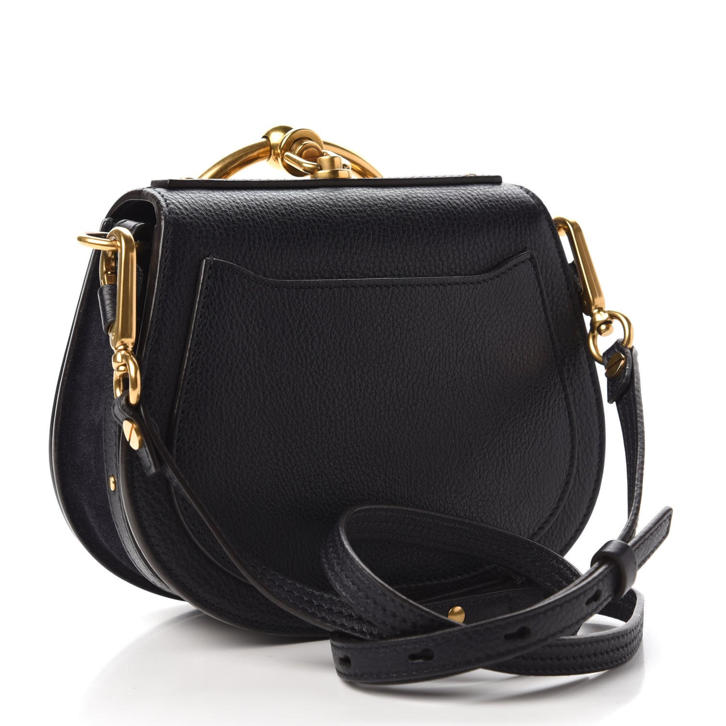 Calfskin Suede Small Constellation Studs Nile Bracelet Bag Black