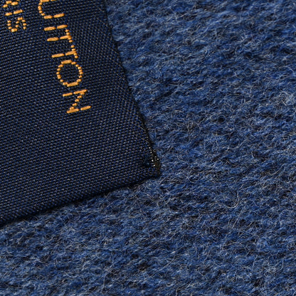 Louis Vuitton Cashmere Wool Monogram Gradient Scarf Navy 6 of 6