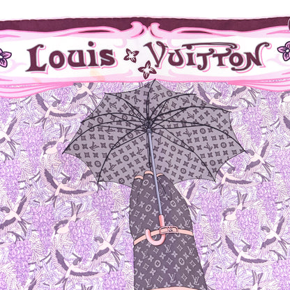 Louis Vuitton Silk Louis A Paris Square Scarf Rose 2 of 3