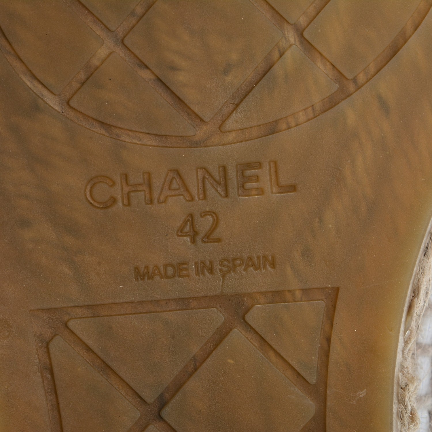 Chanel Grained Calfskin CC Espadrilles 42 White Black 6 of 7