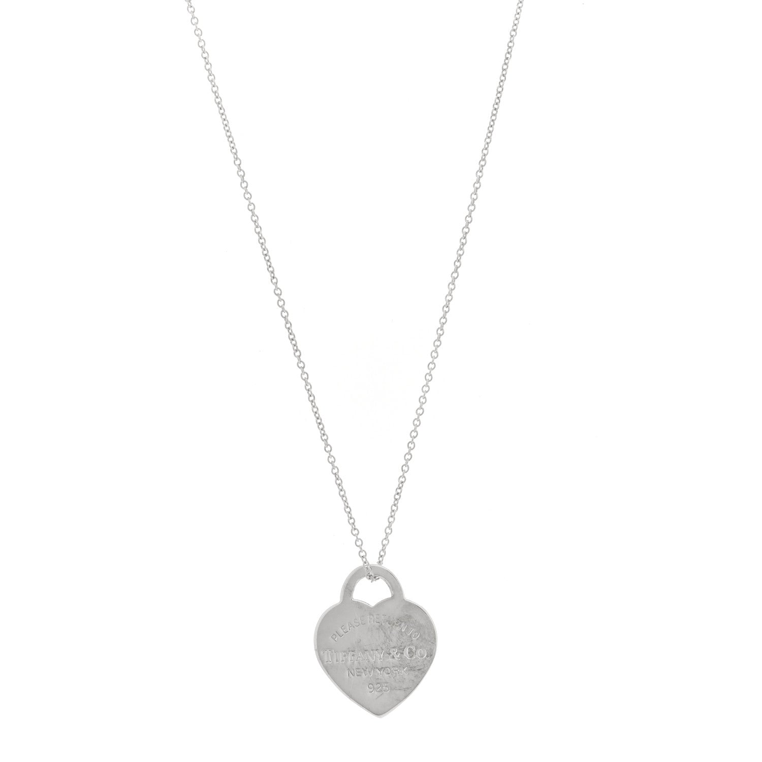 Tiffany Sterling Silver Small Return To Tiffany Heart Pendant Necklace 1 of 4