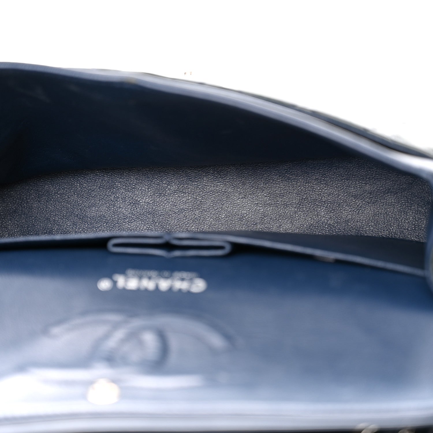 Chanel Patent Quilted Medium Double Flap Navy 5 of 14