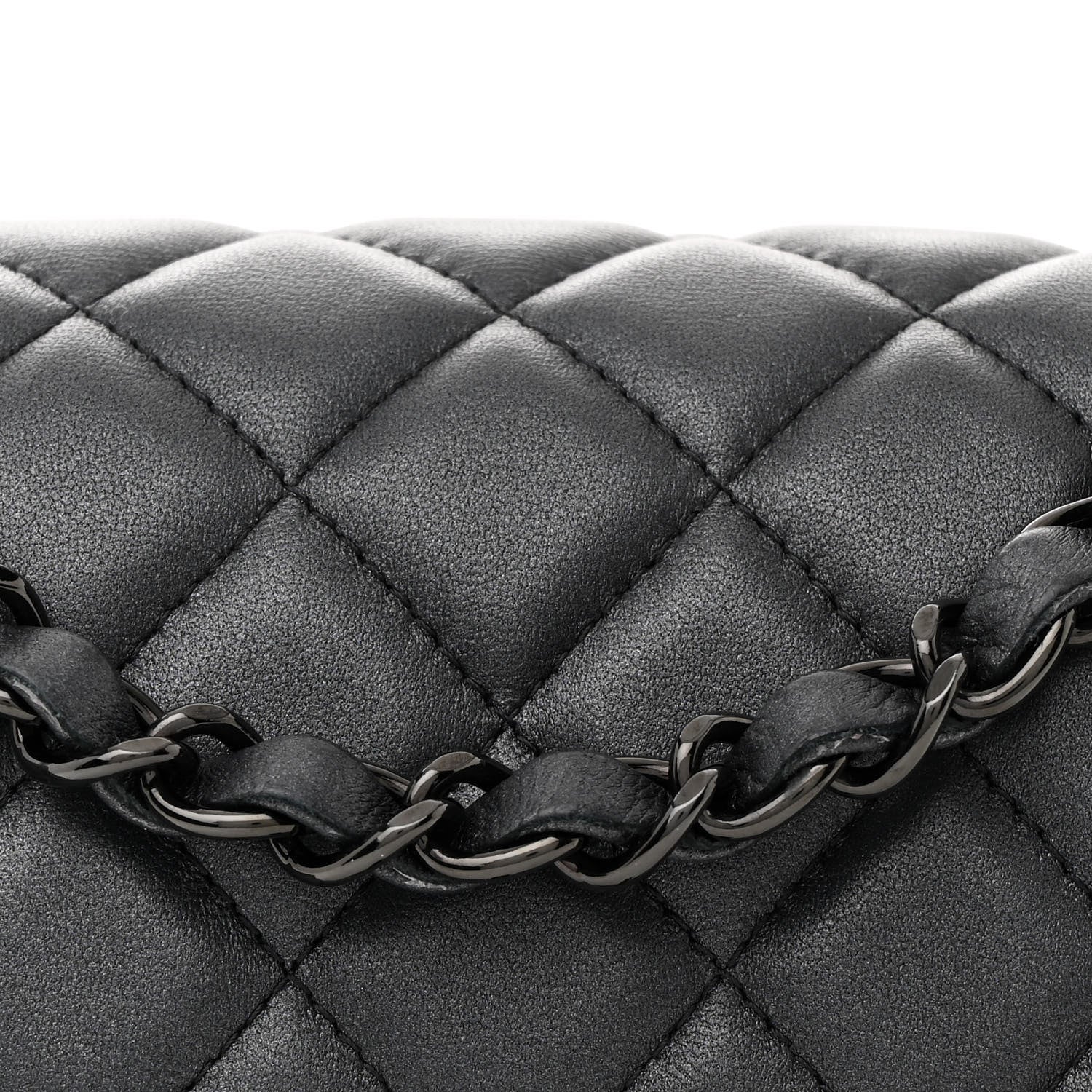Chanel Lambskin Quilted Mini Rectangular Flap So Black 8 of 11