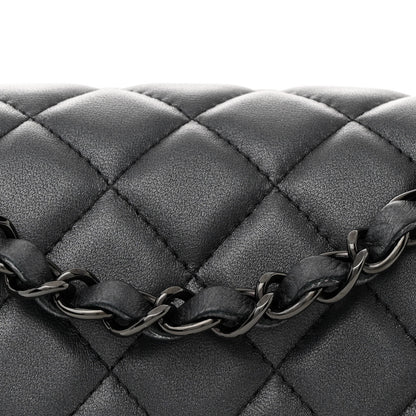 Chanel Lambskin Quilted Mini Rectangular Flap So Black 8 of 11