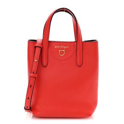 Salvatore Ferragamo Tumbled Calfskin Gancini Mini Bag Candy Apple Red 1 of 9