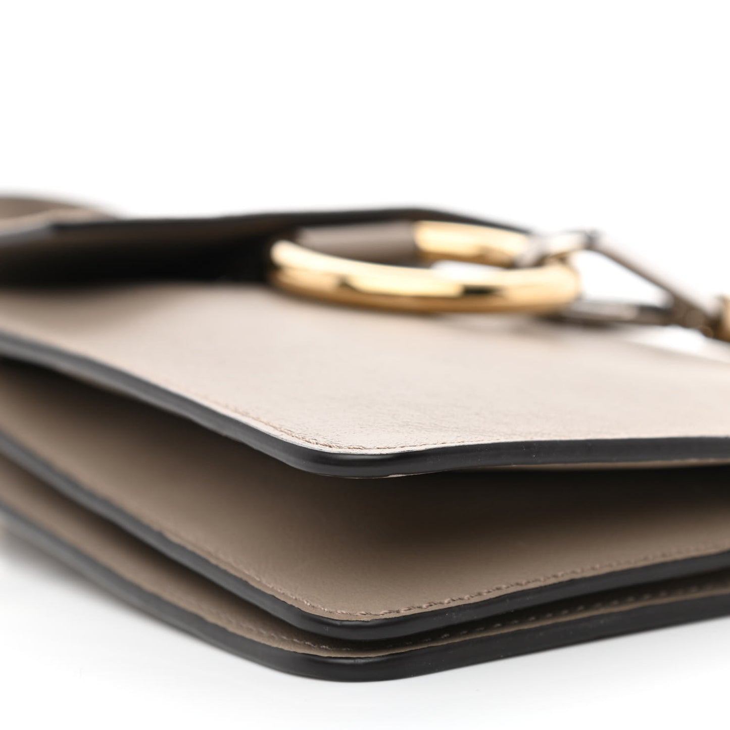 Suede Calfskin Mini Faye Bracelet Bag Motty Grey