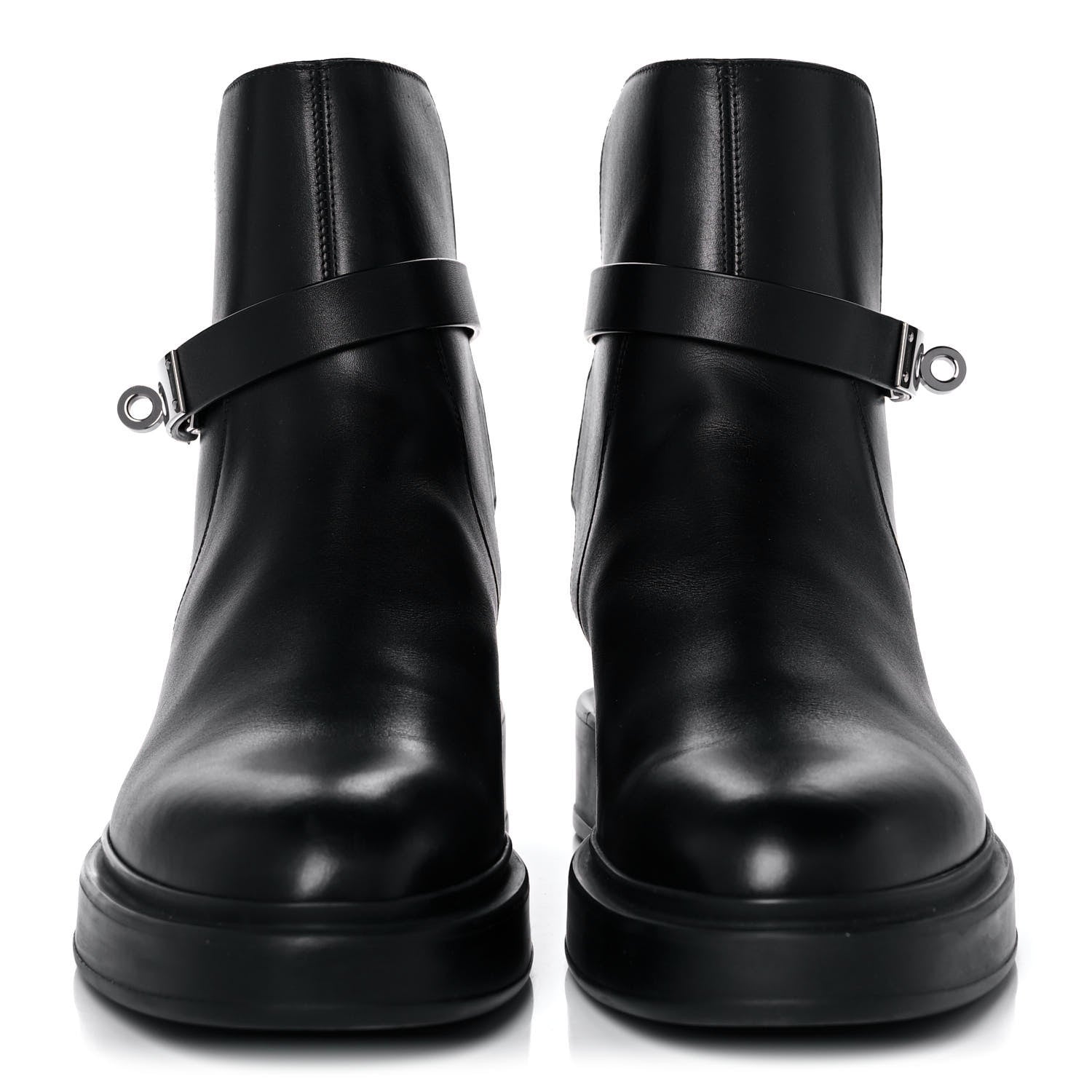 Hermes Calfskin Veo Ankle Boots 37 Black 2 of 8