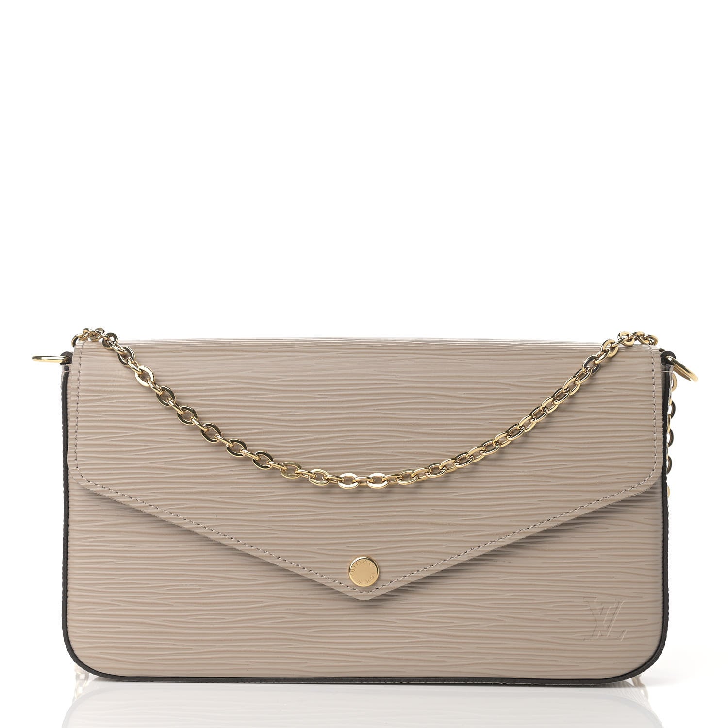 Louis Vuitton Epi Felicie Pochette Chain Wallet Galet 1 of 10