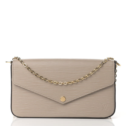 Louis Vuitton Epi Felicie Pochette Chain Wallet Galet 1 of 10