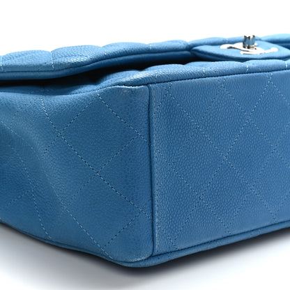 Chanel Caviar Quilted Maxi Double Flap Blue 8 of 9