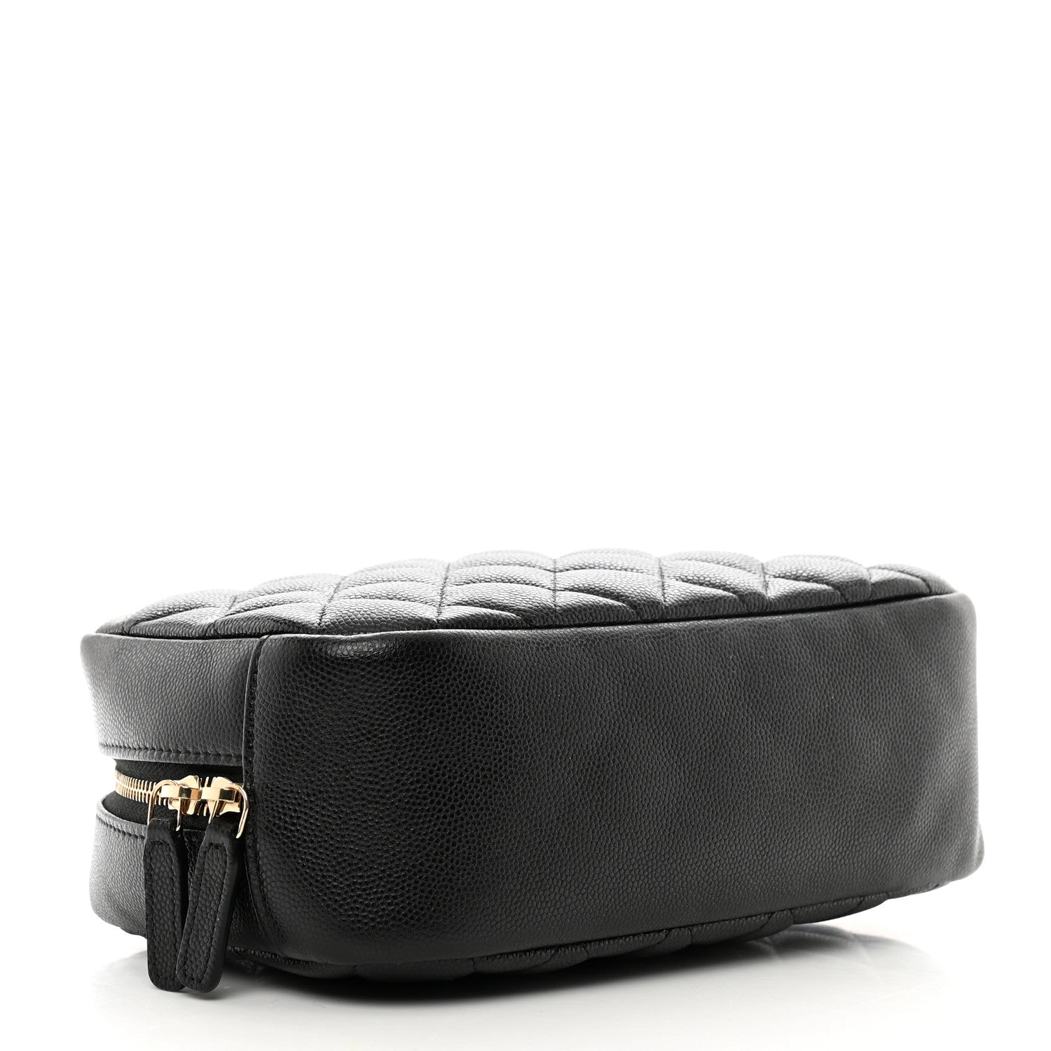 Chanel Caviar Quilted Medium Curvy Pouch Cosmetic Case Black 4 of 8