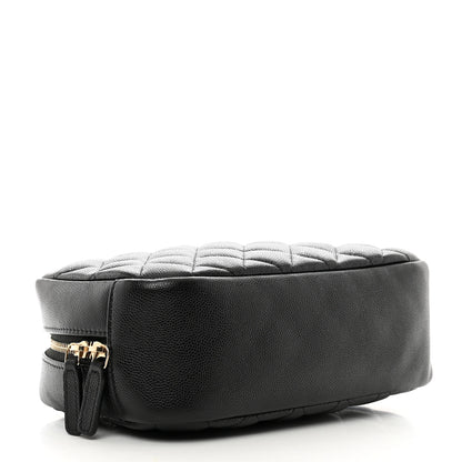 Chanel Caviar Quilted Medium Curvy Pouch Cosmetic Case Black 4 of 8