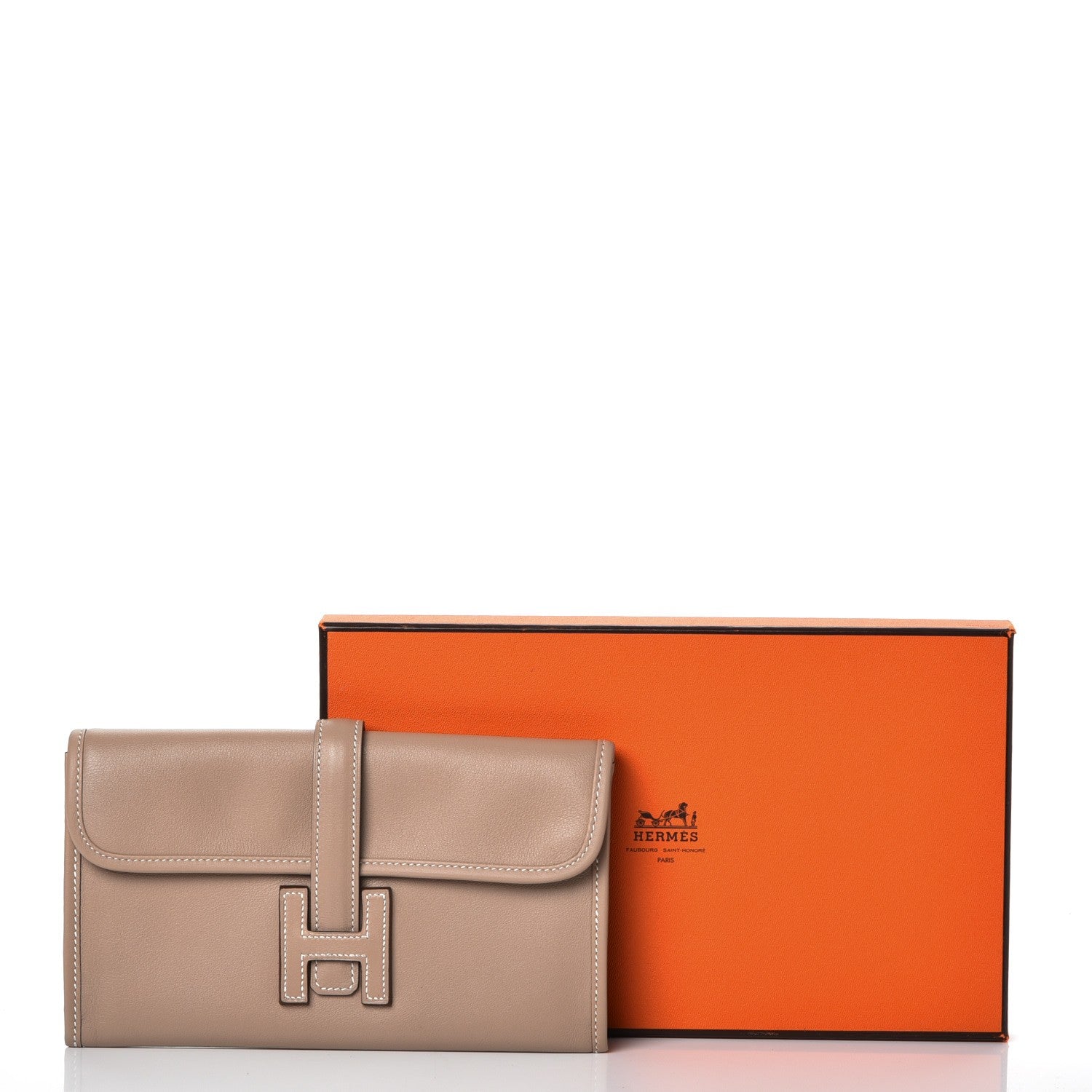 Hermes Swift Jige Duo Clutch Etoupe 11 of 11