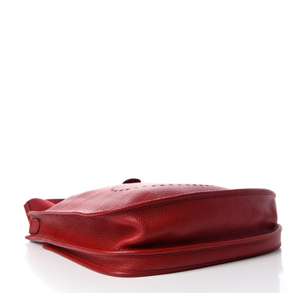 Hermes Taurillon Clemence Evelyne III GM Rouge Garance 4 of 9