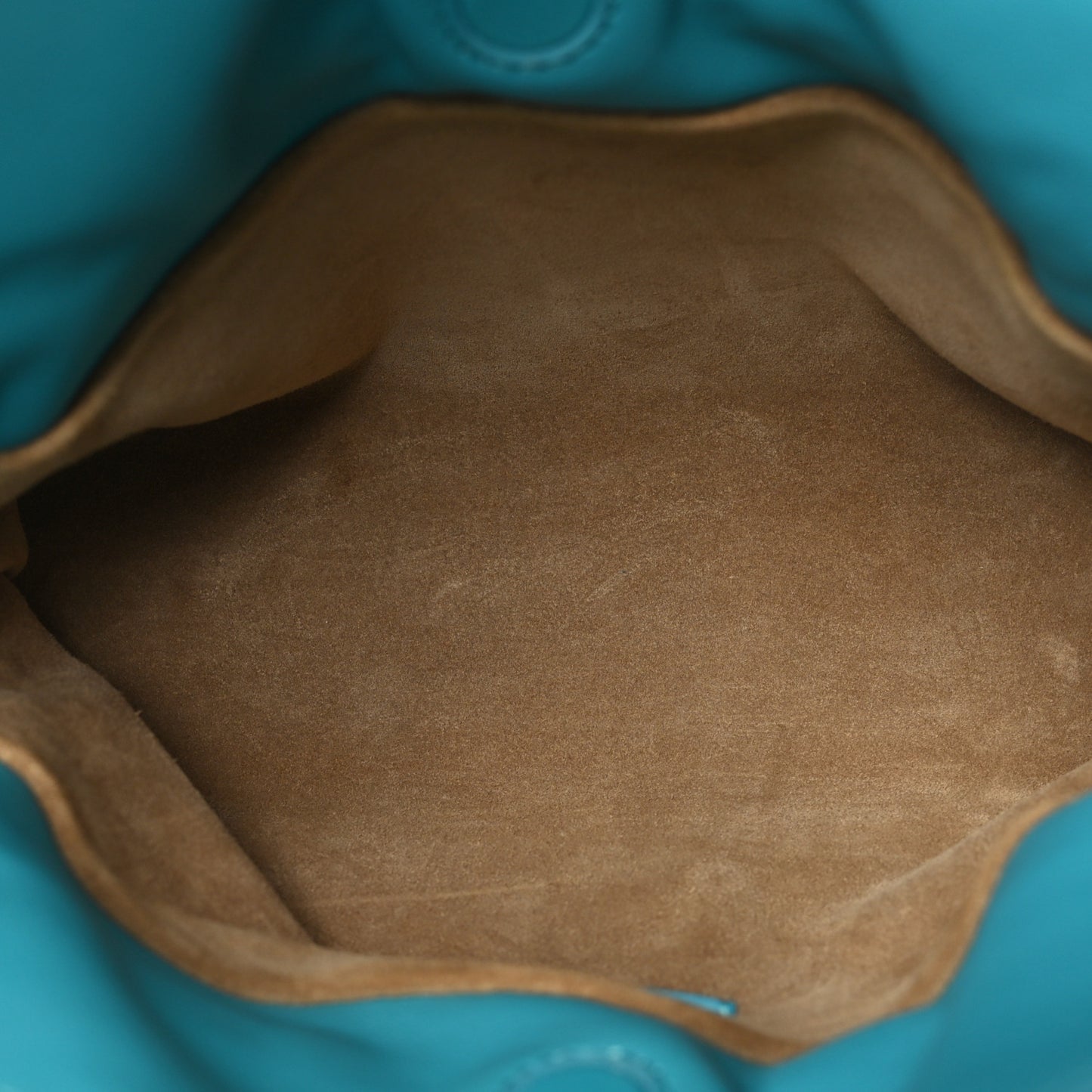 Calfskin Mini Flamenco Knot Clutch Deep Turquoise