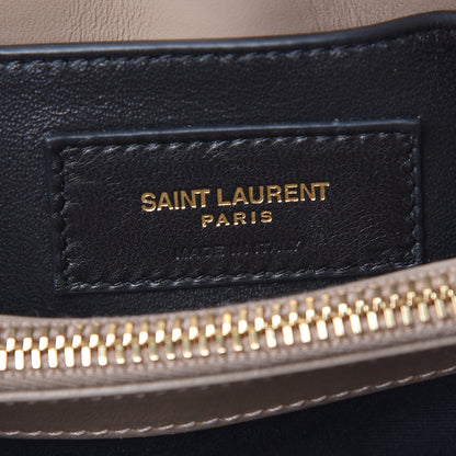 Saint Laurent Calfskin Y Quilted Monogram Small Loulou Chain Satchel Dark Beige 7 of 11