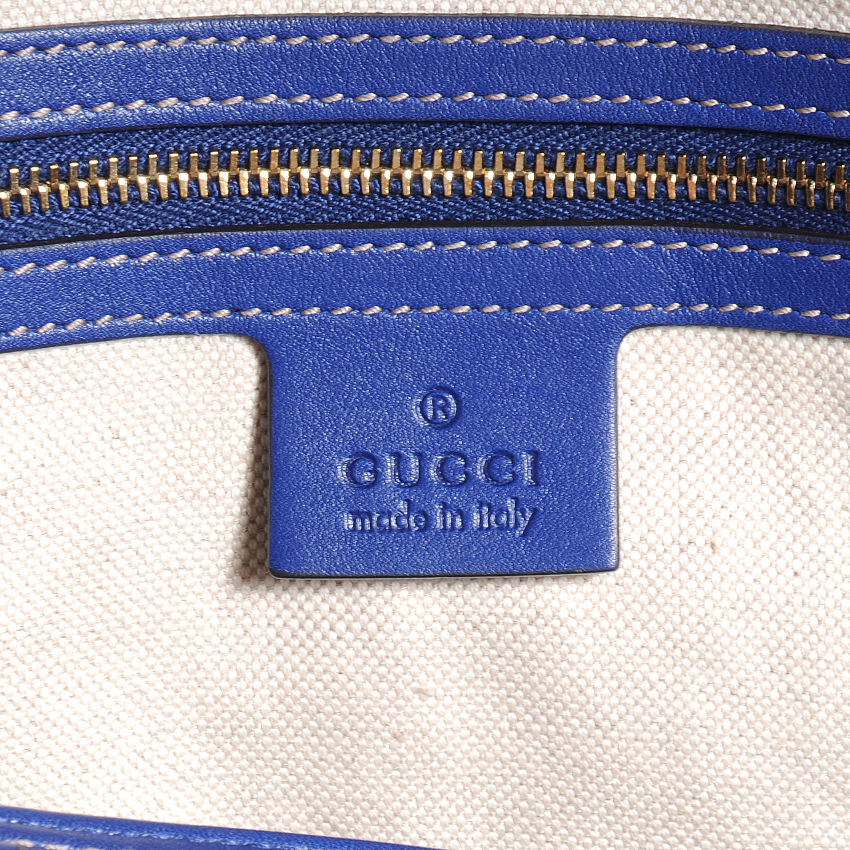 Gucci GG Plus Monogram Medium Boston USA Flag Unicef Duffle Blue 6 of 7