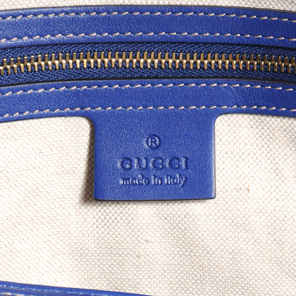 Gucci GG Plus Monogram Medium Boston USA Flag Unicef Duffle Blue 6 of 7