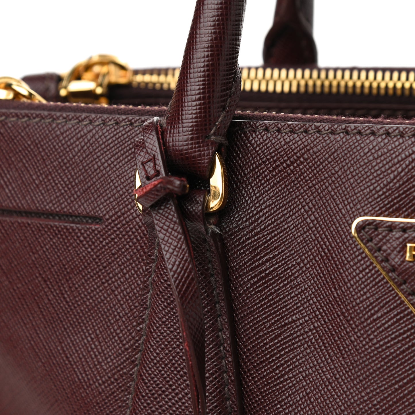 Saffiano Small Galleria Double Zip Tote Granato