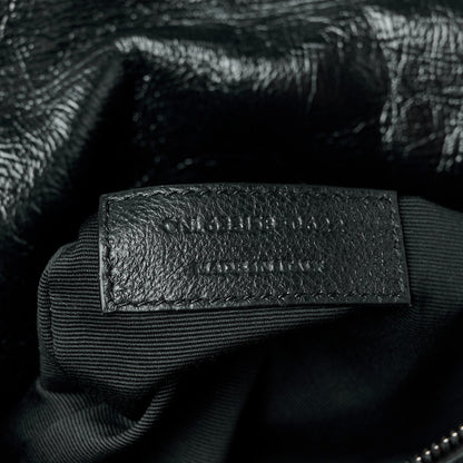 Saint Laurent Crinkled Calfskin Matelasse Monogram Medium Niki Chain Satchel Black 8 of 11