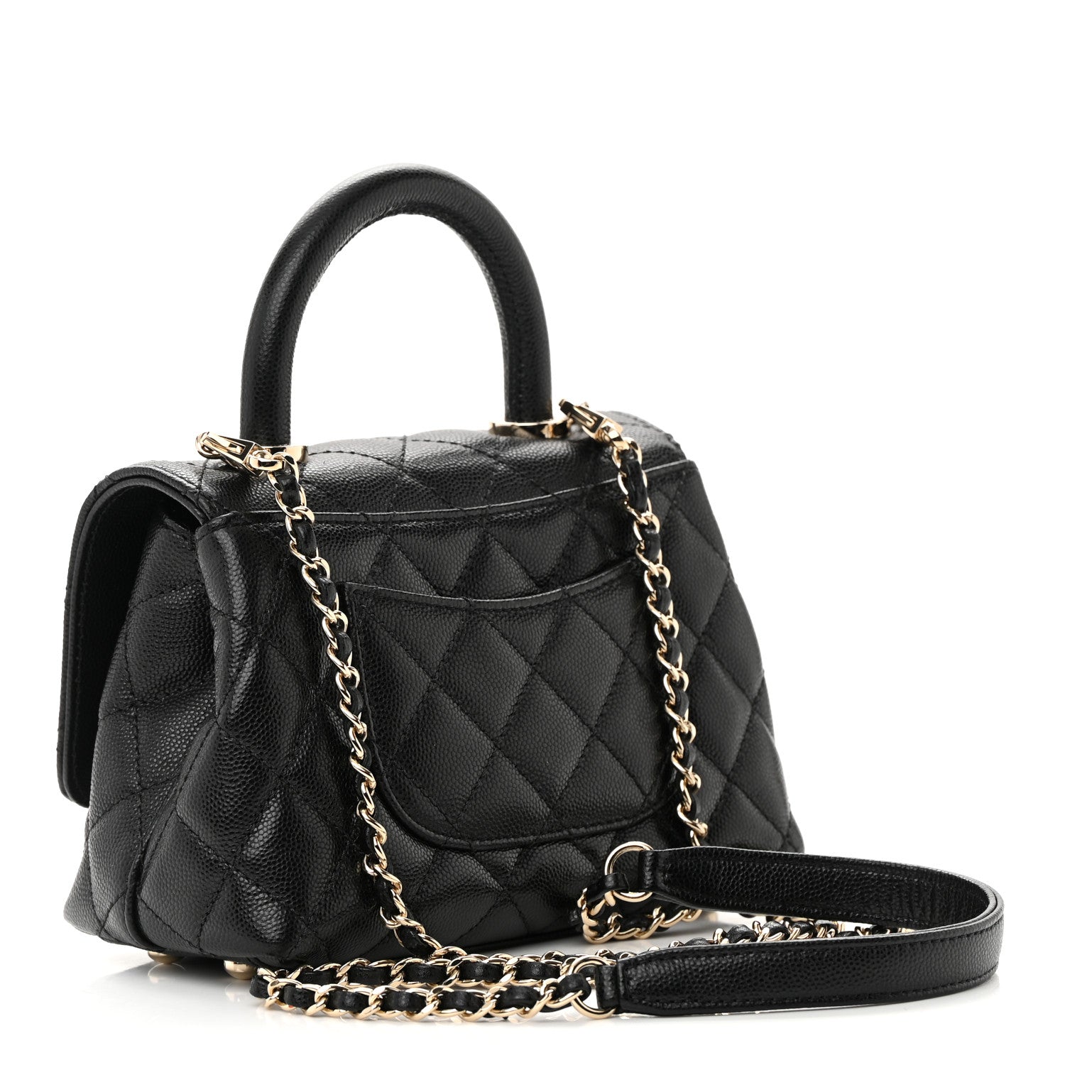 Chanel Caviar Quilted Extra Mini Coco Handle Flap Black 3 of 13